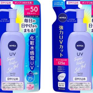 Japanese Sunscreen SPF 50/PA+++ Super Water Gel – 4.22 fl oz (125g), Refill Pack of 2