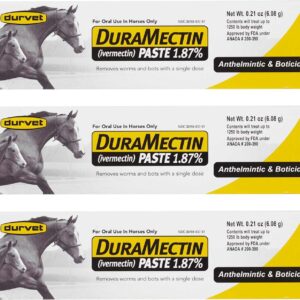Durvet Duramectin Equine Wormer Paste – 3 Tubes